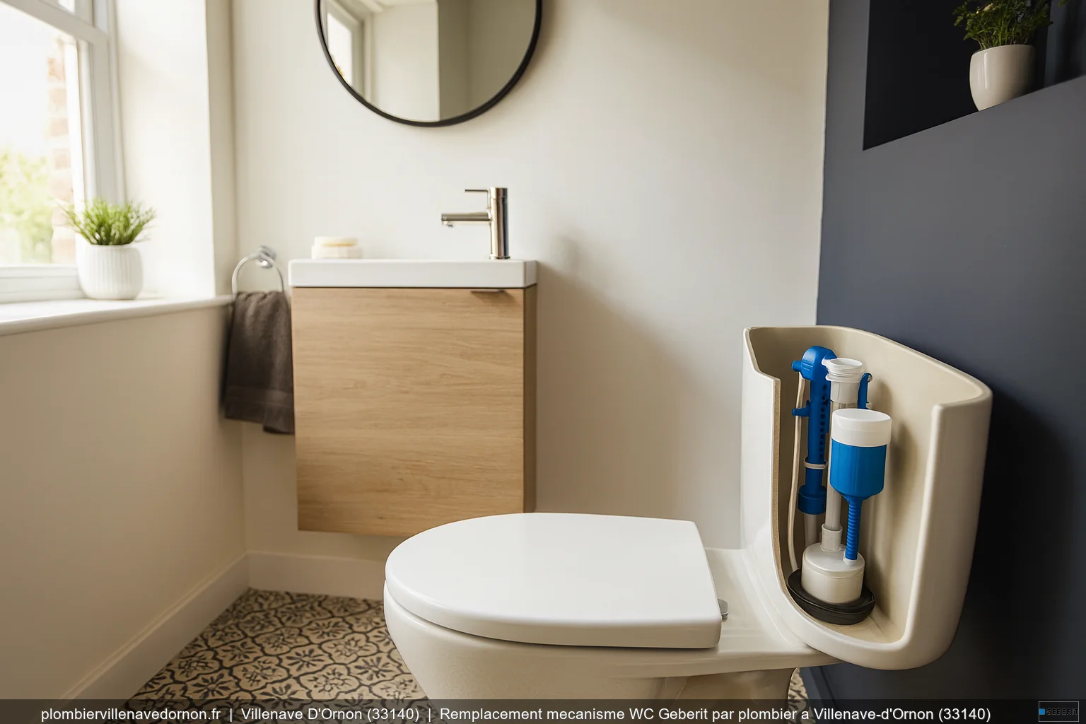 Pose WC au sol Allia Paris par plombier a Villenave-d'Ornon (33140)