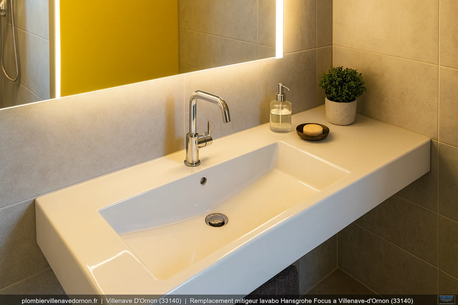 Remplacement mitigeur lavabo Hansgrohe Focus a Villenave-d'Ornon (33140)