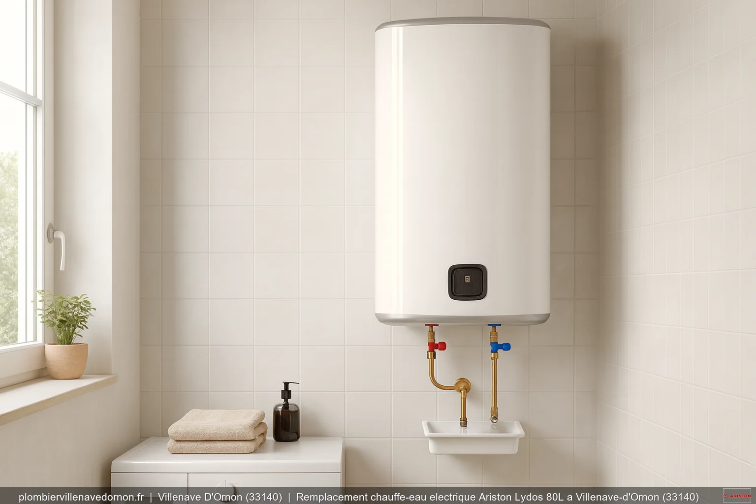 Remplacement chauffe-eau electrique Ariston Lydos 80L a Villenave-d'Ornon (33140)